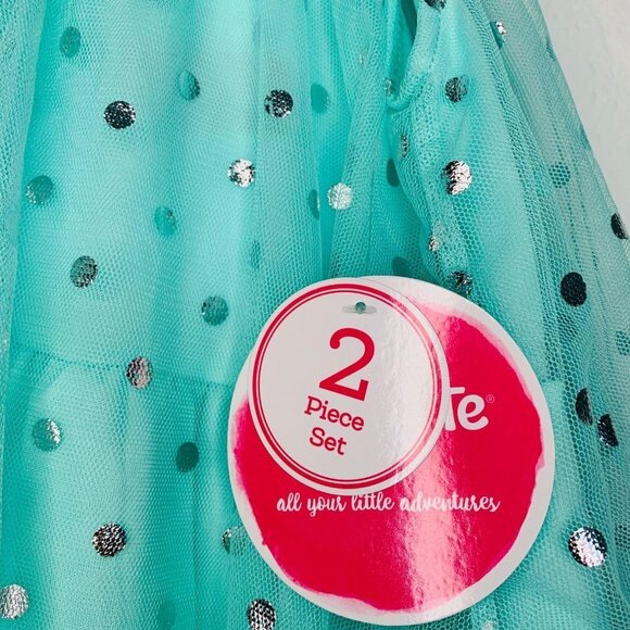 Nannette Girl’s Set Blue Dress+ Pants - Picture 5 of 6